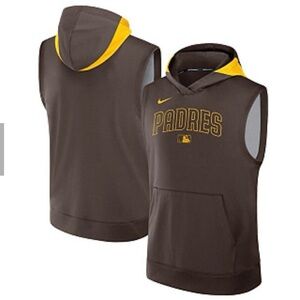 Nike San Diego Padres Dark Brown Hoodie with Yellow Accents